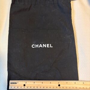 CHANEL Black Drawstring Pouch